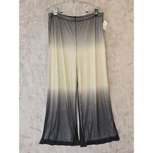 MSK Silver Black Trouser Pant  XL Glitter Sparkle Shiny Lined NWT